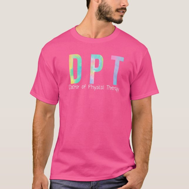 Camiseta Médica Del Dpt Del Tejido Físico Terapia Física (Anverso)