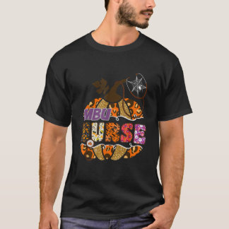Camiseta Médica del leopardo de la calabaza de Halloween de