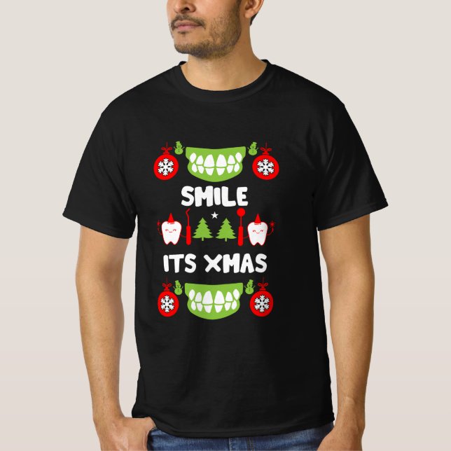 Camiseta Médica dental navidad (Anverso)