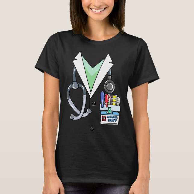 Camiseta Médica divertida White Lab Costume de Médica de Ha (Anverso)