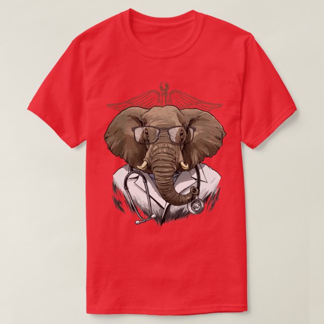 Camiseta Médica elefante Vet Veterinaria Lover 1 (Diseño del anverso)
