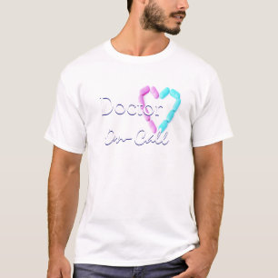 Camiseta Médica En Llamada En Azul Sucio