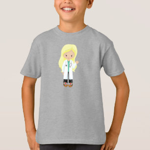 Camiseta Médica, Enfermera, Stethoscope, Lab Coat, pelo rub