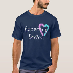 Camiseta Médica Esperado En Azul De La Marina