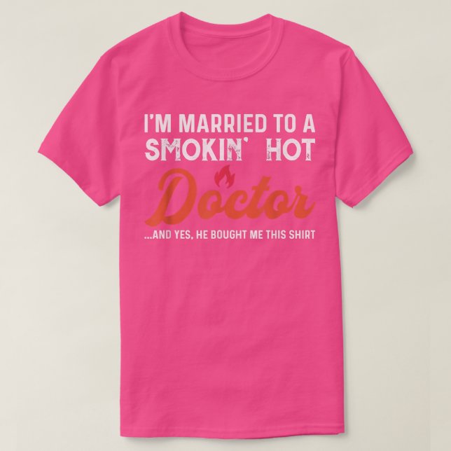 Camiseta Médica Esposa Esposo Boda Médica Médico Medicina (Diseño del anverso)