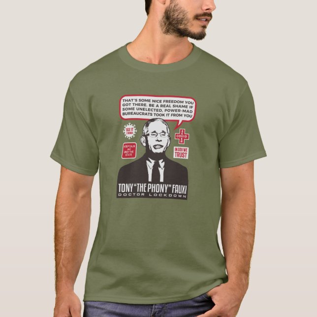 Camiseta Médica Fauci - Médica COVID y entusiasta de bloque (Anverso)