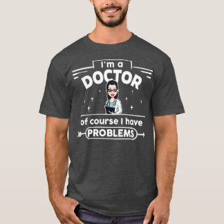 Camiseta médica femenina con problemas 3