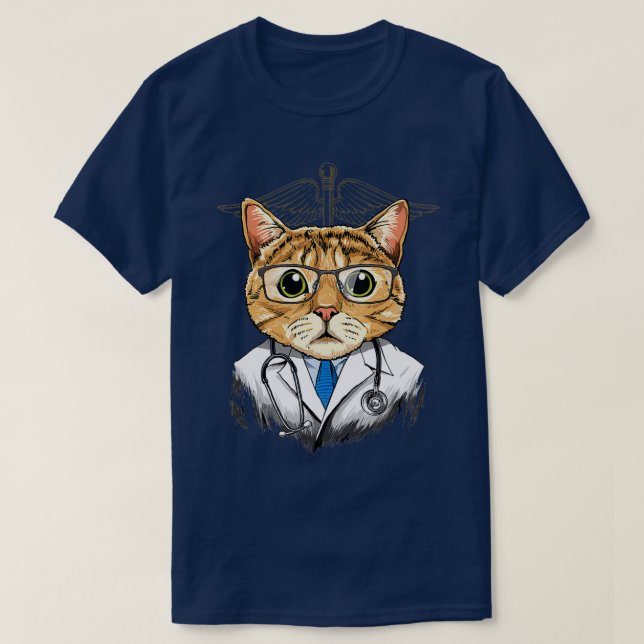 Camiseta Médica Gato Vet Veterinaria Lover (Diseño del anverso)