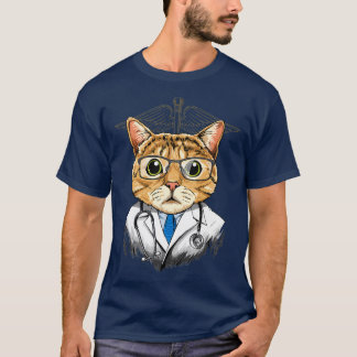 Camiseta Médica Gato Vet Veterinaria Lover
