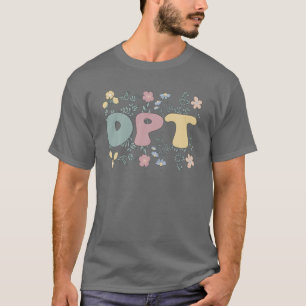 Camiseta Médica Groovy De Flores De Terapia Física DPT