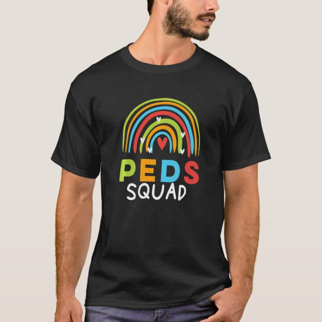 Camiseta MÉDICA Med del hospital pediátrico futuro PEDS Squ (Anverso)