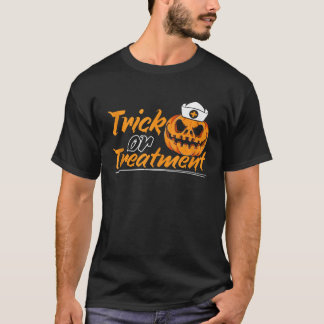 Camiseta Médica Médico De Halloween Trick O Tremendo