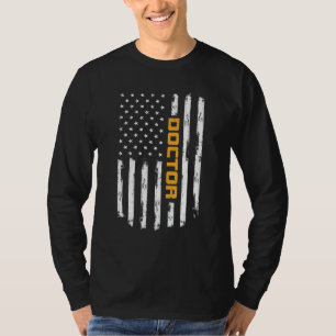 Camiseta Médica Orgulloso Positivo Carrer Vintage Bandera E