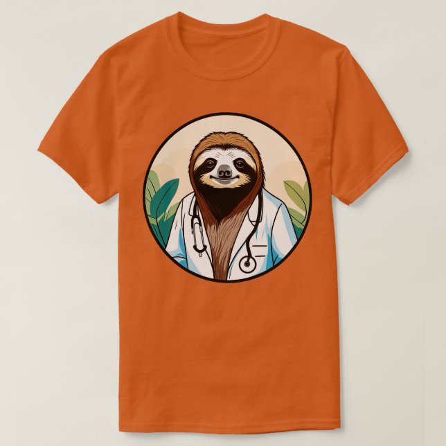 Camiseta Médica Sloth Healing with e y compasión (Diseño del anverso)