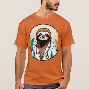 Camiseta Médica Sloth Healing with e y compasión
