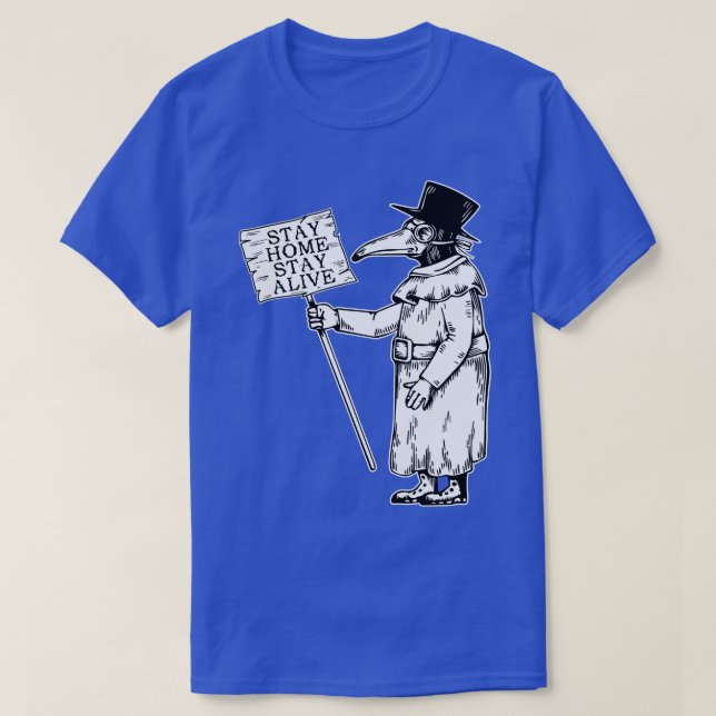 Camiseta Médica Stay Home Safe (Diseño del anverso)