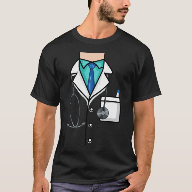 Camiseta Médica Vestido traje quirúrgico Costume estetoscop (Anverso)