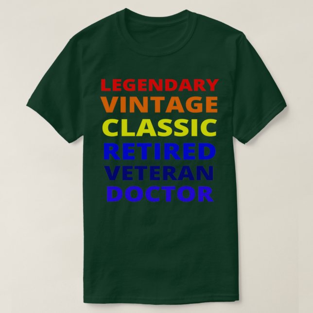 Camiseta Médica veterano retirado 1 (Diseño del anverso)