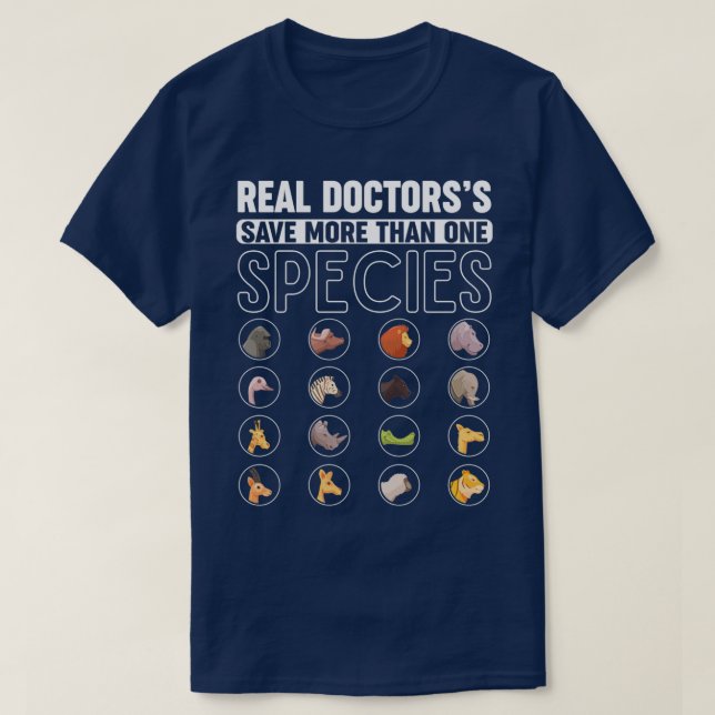 Camiseta Médica veterinario para rescate de animales (Diseño del anverso)
