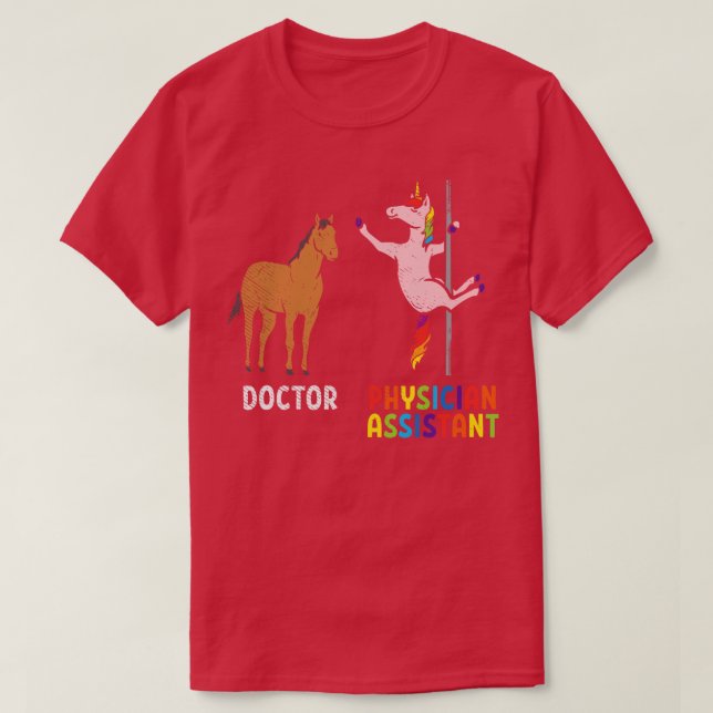 Camiseta Médica vs asistente médico (Diseño del anverso)