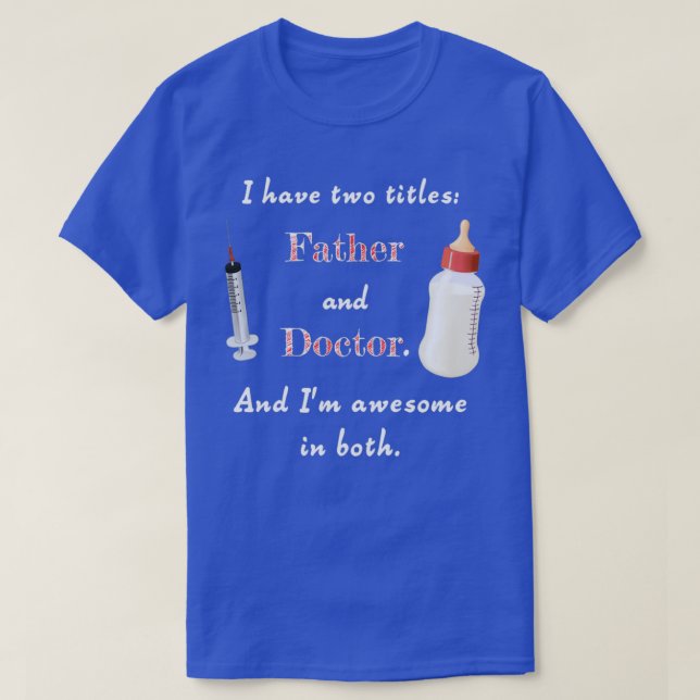 Camiseta Médica Y Padre Rojo 1 (Diseño del anverso)