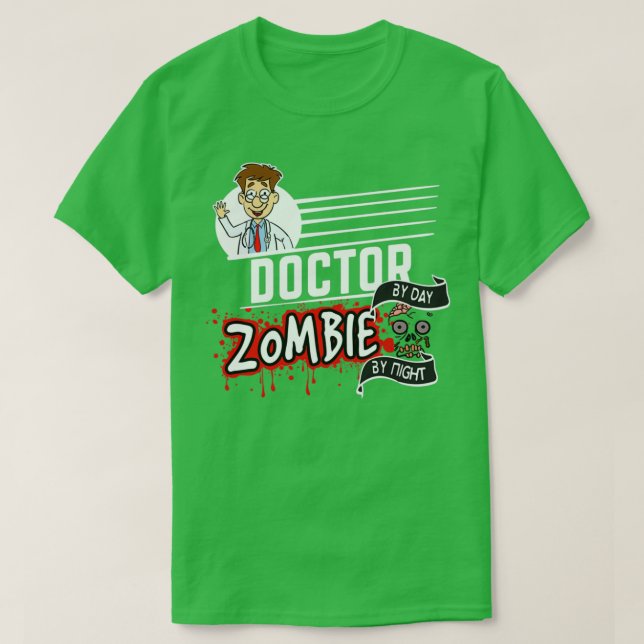 Camiseta Médica Zombie en la noche 4 (Diseño del anverso)