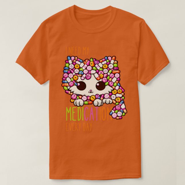 Camiseta Medicación divertida Medicación Graciosa Cat Medic (Diseño del anverso)