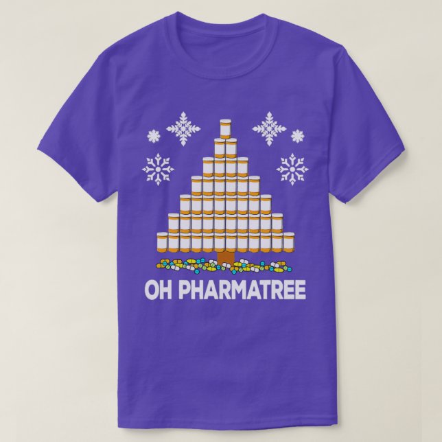 Camiseta Medicación divertida para Navidades de farmacia (Diseño del anverso)