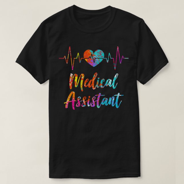 Camiseta Medical Assistant Heartbeat Nursing Hospital Heart (Diseño del anverso)