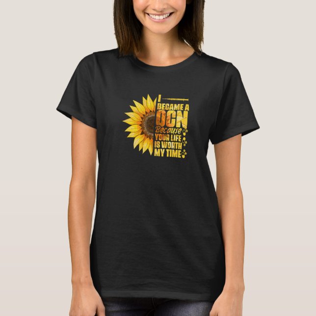 Camiseta Medical Became A Cns  Sunflower Oncology Certified (Anverso)