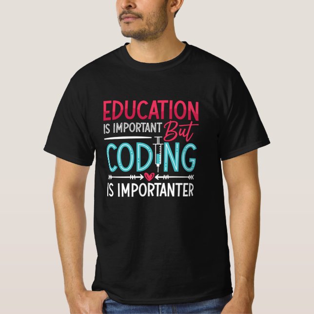 Camiseta Medical Coder Education Is Important ICD Coding (Anverso)
