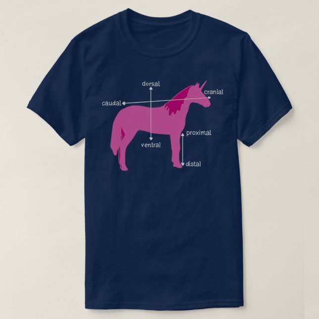 Camiseta Medical Dimensions Explained On A Unicorn (Diseño del anverso)