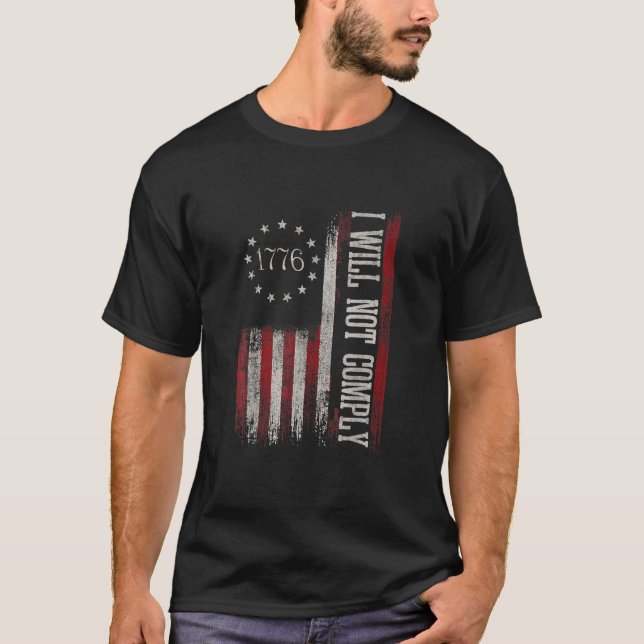 Camiseta Medical Freedom I Will Not Comply No Mandates (Anverso)