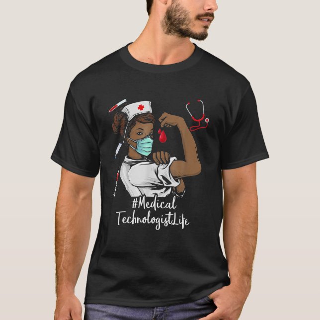 Camiseta Medical Technologist BLACK NURSE Black History Mon (Anverso)