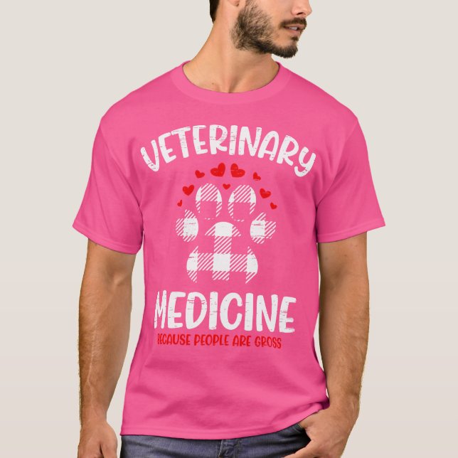 Camiseta Medicamento Veterinario Vet Clínica de Cuidado Ani (Anverso)