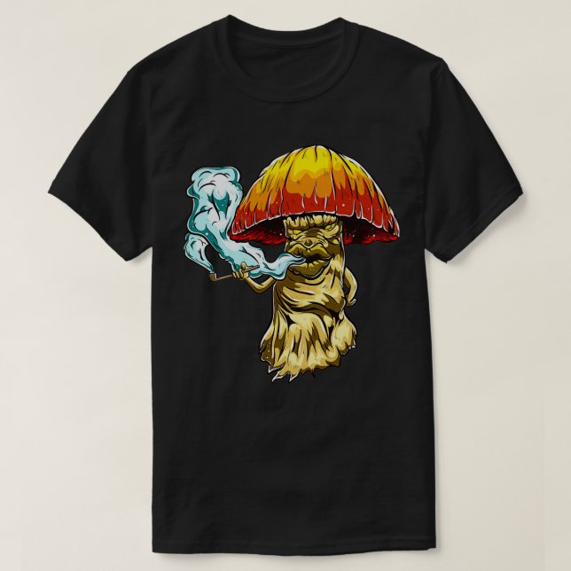 Camiseta Medicamentos de hongos humeantes Pipe Psicodélico  (Diseño del anverso)