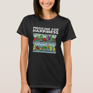 Camiseta Medicamentos Para La Felicidad Dosis Vegetable Veg