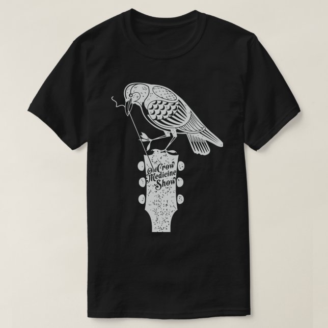 Camiseta Medicina anticuada de cuervo muestra una copia ese (Diseño del anverso)