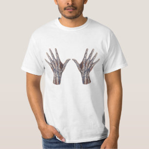 Camiseta Medicina Antigüa, Anatomía Humana Dedos de la Mano