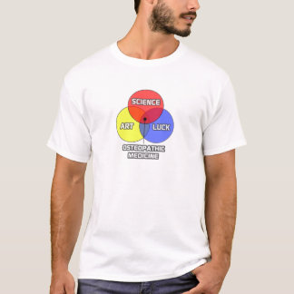 Camiseta Medicina osteopática .. Suerte del arte de la cien