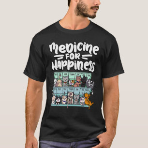 Camiseta medicina para caja de pastillas de felicidad razas