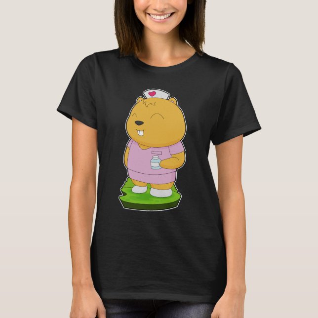Camiseta Medicina para enfermeras de Hamster (Anverso)