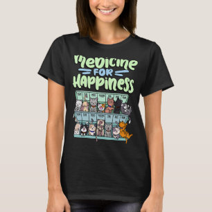 Camiseta medicina para la caja de la píldora de felicidad a