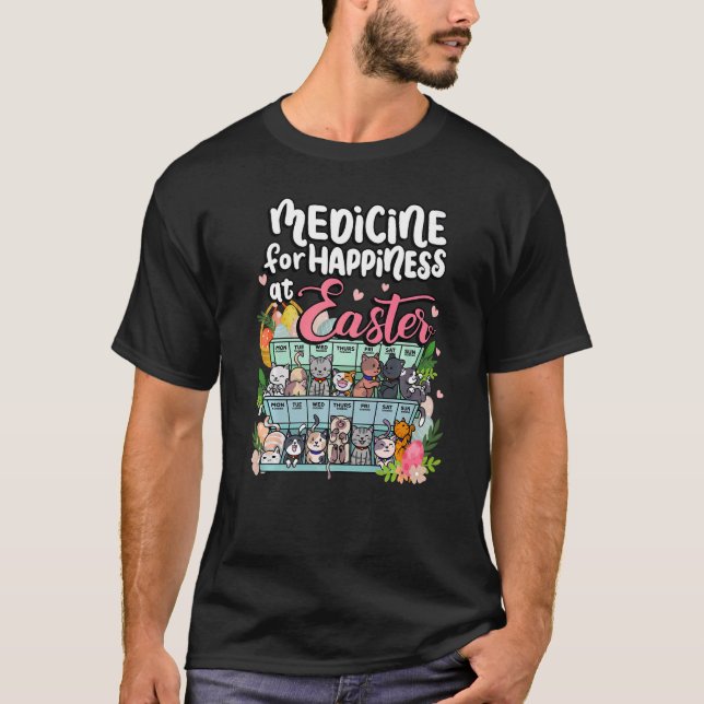 Camiseta Medicina para la felicidad en el payaso de Pascua  (Anverso)
