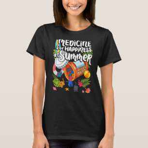 Camiseta Medicina Para La Felicidad En El Verano De Los Gat