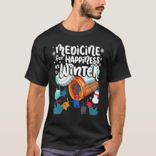 Camiseta Medicina Para La Felicidad En Invierno Gatos Gummi