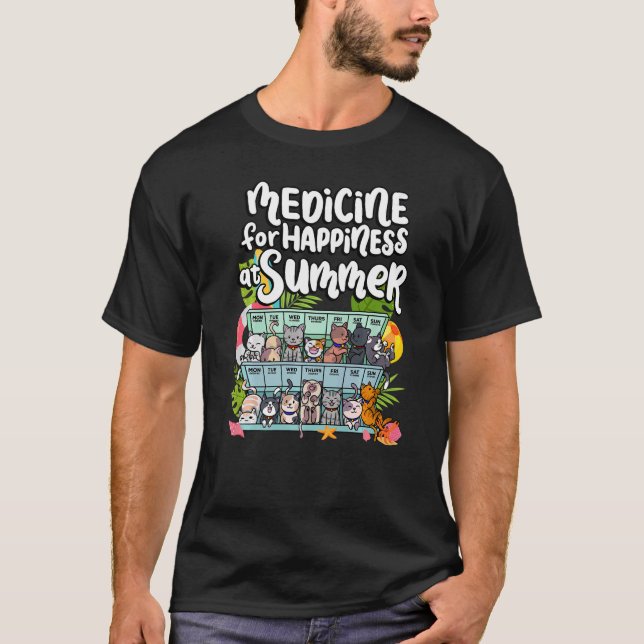 Camiseta Medicina Para La Felicidad En Los Días De Semana D (Anverso)