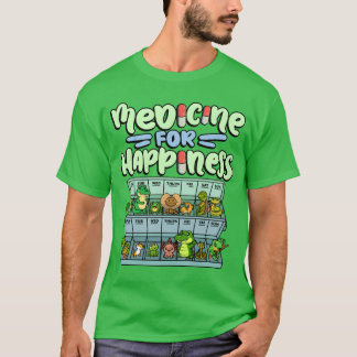 Camiseta Medicina Para la Felicidad Reptil Fauna Animal fri