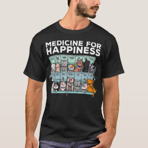 Camiseta Medicina Para La Felicidad Semana Del Gato