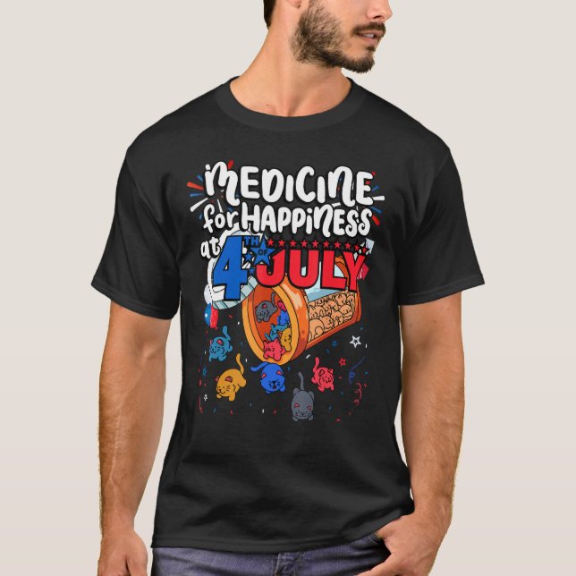 Camiseta Medicine For Happiness At 4th Of July Clowder (Anverso)